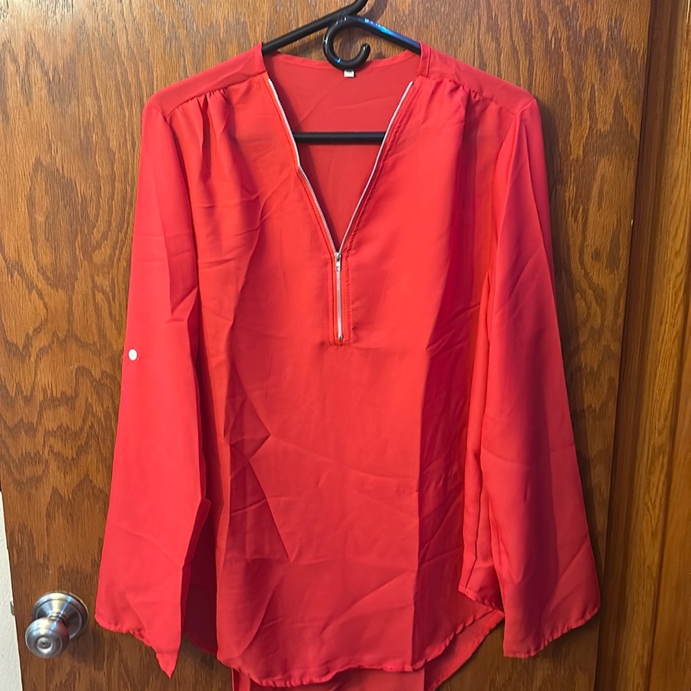 Zip up blouse